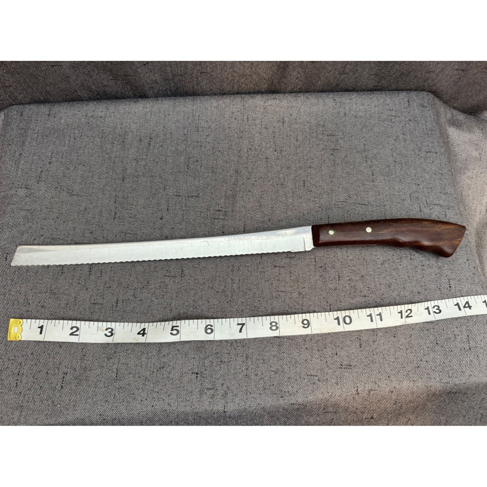 Vintage West Bend Stainless Carving Slicing Serving Knife Serrated